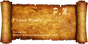 Pleva Mimóza névjegykártya